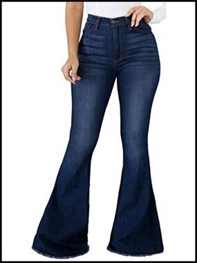 High Waisted Skinny Flared Bell Bottom Jeans
